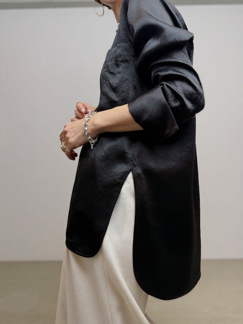 plain satin shirt